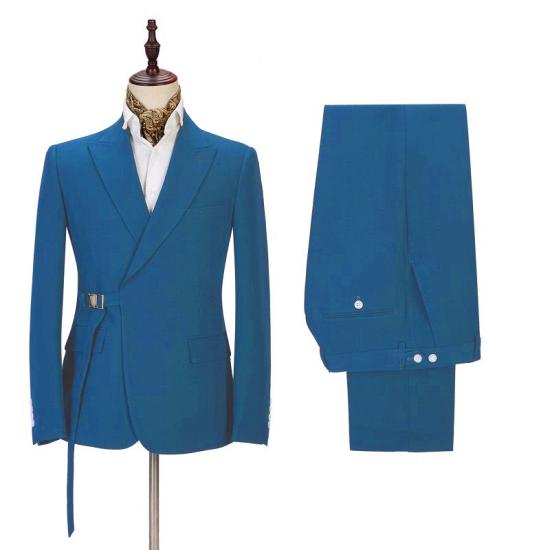 New Arrival Stylish Peaked Lapel Slim Fit Prom Outfits_2