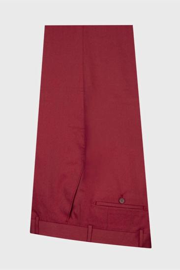 Modern Red Peaked Lapel Slim Fit Prom Suits for Men_2