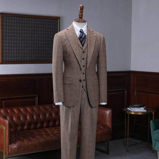 Andreas Gentle Coffee 3 Pieces Slim Fit Tailored Formal Menswear_2