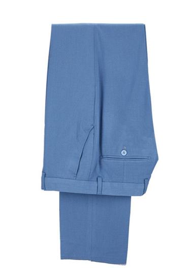 Modern Blue Slim Fit Notched Lapel Three Pieces Men Suits_3