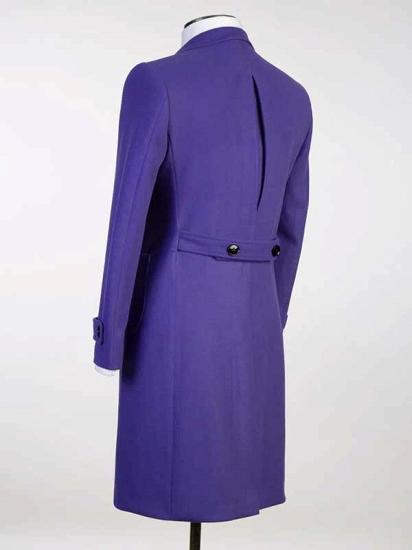 Purple Double Breasted Men’s Coat_4