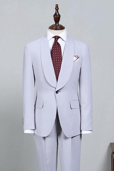 Edelweiss Trendy Blue 2 Pieces Bespoke Wedding Suit For Grooms_1