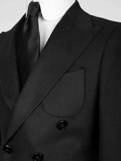 Black Double Breasted Men’s Coat_2