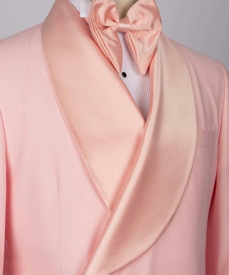 Greyson Handsome Pink Double Breasted Shawl Lapel Two Pieces Men Wedding Suits_4