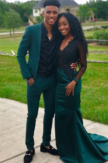 Octavius Smart Dark Green 2-Piece Notch Lapel Prom Suits Online_1
