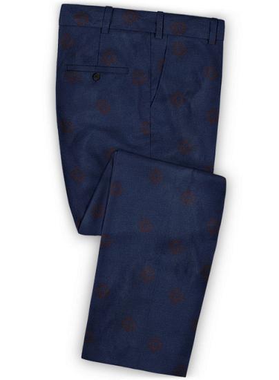 Gentle Navy Blue 2 Pieces Groom Tuxedos | Happnessmall_3
