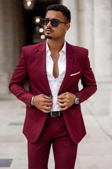 Happnessmall Best Fitted Burgundy Notched Lapel Prom Outfits for Men_2