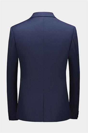 Wilder Modern Navy Blue Shiny Notched Lapel Prom Men Suits_2