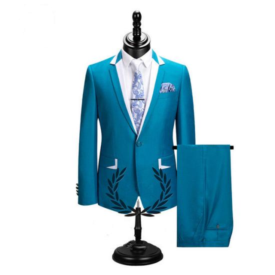 Irene Popular Slim Fit Notched Lapel One Button Prom Men Suits_2