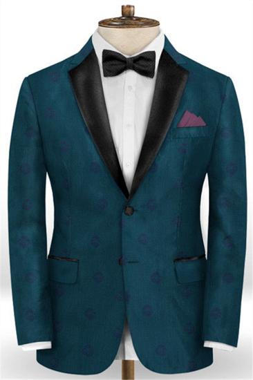 Popular Ink Blue Two Pieces Wedding Tuxedos Groom | Best Men Suits Business Travel Prom Party
