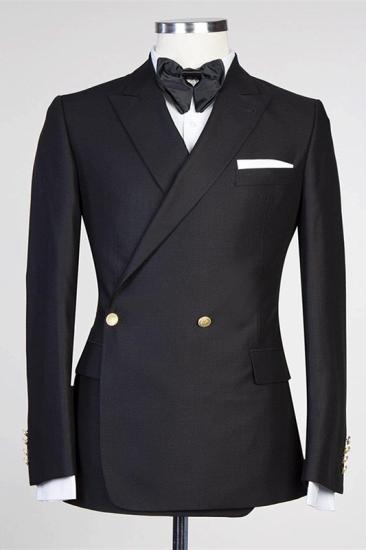 New Arrival Black Peaked Lapel  Men Suits for Prom