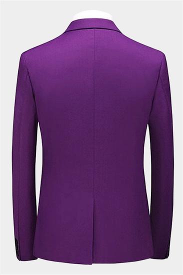 Chic Purple Men Suits For Prom | Three Pieces Tuxedo with Notched Lapel_2
