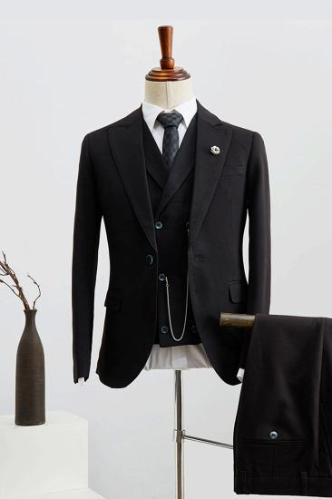 Nathaniel Gentle All Black 3 Pieces Slim Fit Custom Formal Menswear