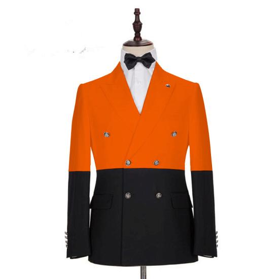 New Arrival Unique Slim Fit Peaked Lapel Prom Outfits for Boys_2