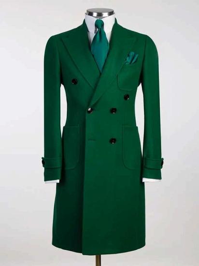 Dark Green Double Breasted Men’s Coat