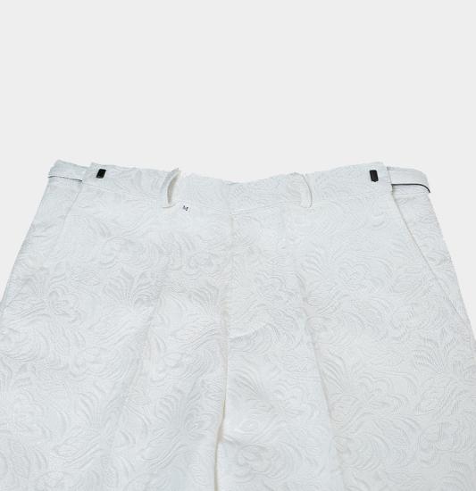 Popular White Jacquard Wedding Men Suits | Elegant Two Piece Shawl Lapel Groom Suits_5