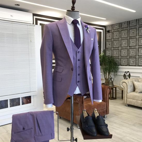 Popular 3-Pieces Tailored Slim Fit Prom Suits For Men_2