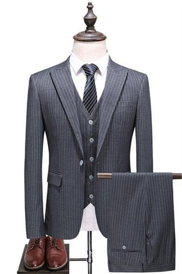 Popular Men Suits Vertical Stripe Smart Casual Suits | Slim Fit Suit 3 Piece For Business Wedding