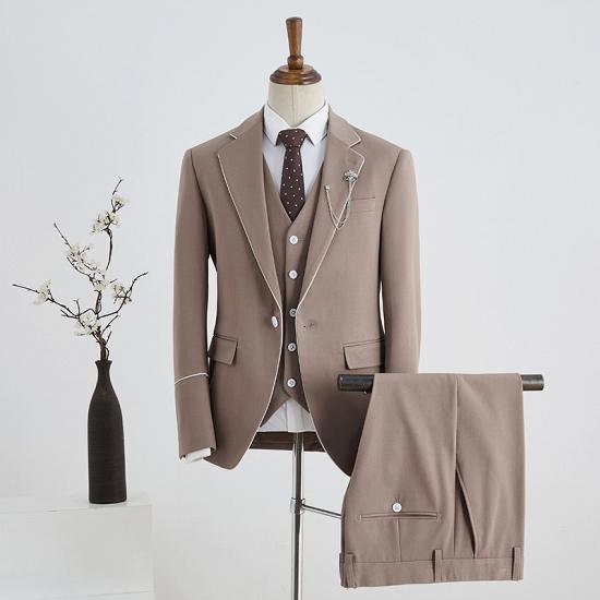 Alexander Trendy 3 Pieces Notched Lapel Slim Fit Tailored Business Suit_2