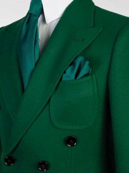 Dark Green Double Breasted Men’s Coat_3