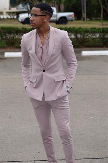 Gideon Most Popular Pink Slim Fit One Button Prom Party Suit_1