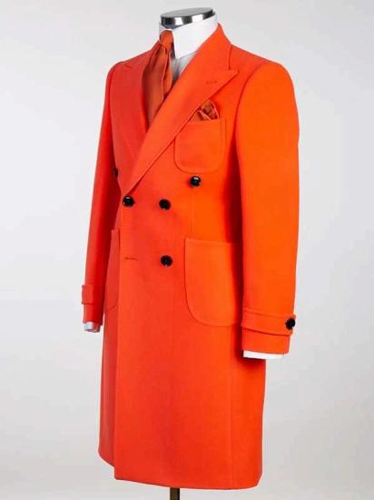 Men’s Orange Double Breasted Coat_2