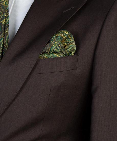 Newest Dark Brown Peaked Lapel Three Pieces Men Suits For Business | Happnessmall_3
