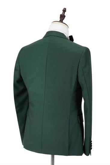 Black Peak Lapel Dark Green Men's Wedding Suit | Formal Suit_2
