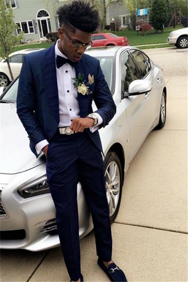 Neville Dark Navy Slim Fit Two Piece Wedding Groom Suit | Stylish Men Suit for Prom_1