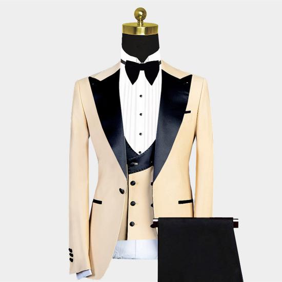 New Arrival Handsome Peaked Lapel Slim Fit Men Suit for Prom_2