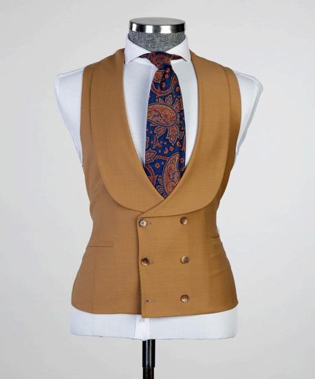 Fashionable New Brown Lapel Business Men'S Suit | Happnessmall_3