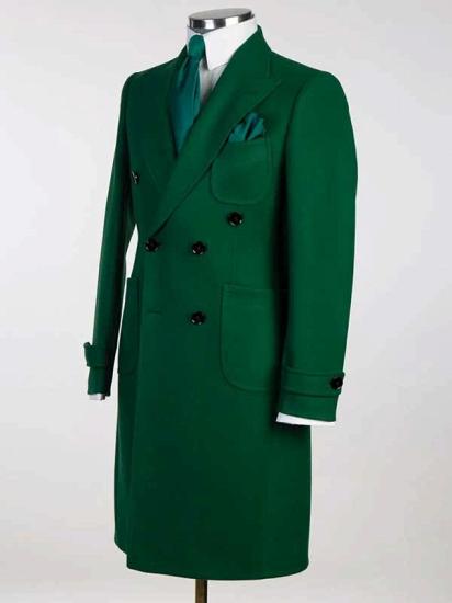 Dark Green Double Breasted Men’s Coat_2