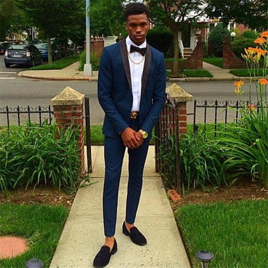 Atticus Handsome Navy Blue Two Piece Men Suit for Prom_2