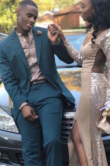 Jethro Newest Green Bespoke Slim Fit Men Suit for Prom_1