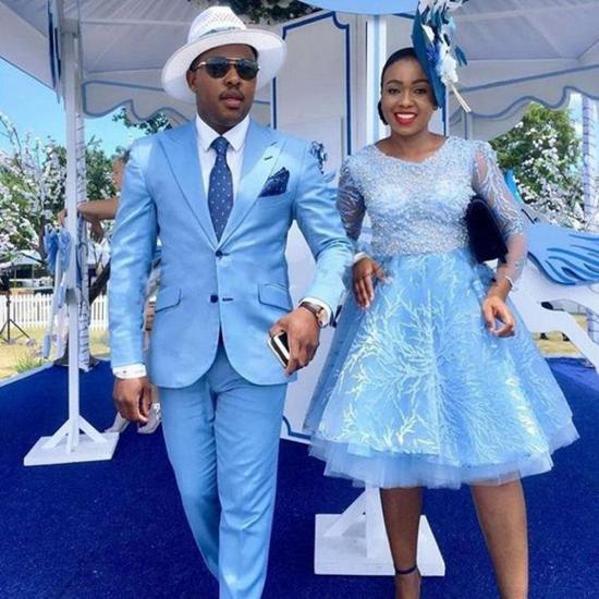 Huxley Stylish Blue Peaked Lapel Two-Piece Mens Prom Suits_2