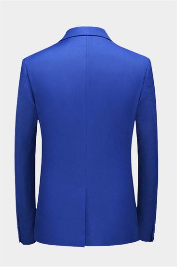 Wilder Newest Royal Blue 3 Pieces Notched Lapel Prom Suits_2