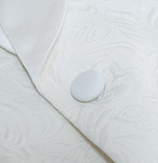 Popular White Jacquard Wedding Men Suits | Elegant Two Piece Shawl Lapel Groom Suits_3