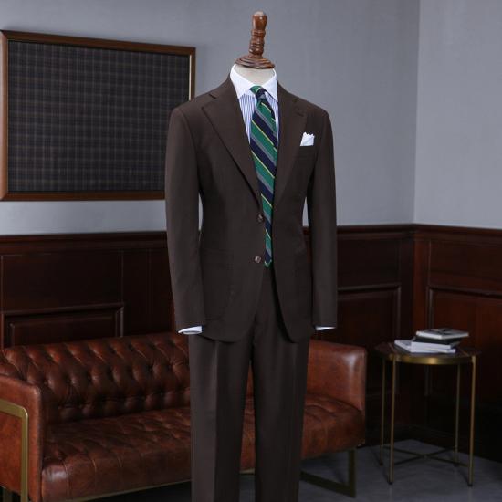 Mathilde Latest Design Coffee 2 Pieces Slim Fit Tailored Suit For Business_2