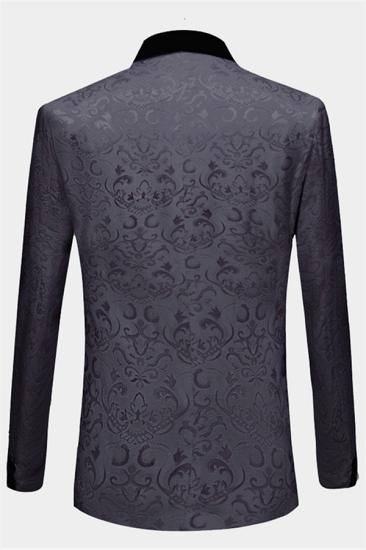 Gorgeous Black Jacquard Men Suits with 3 Pieces |  Dinner Suits for Prom_2