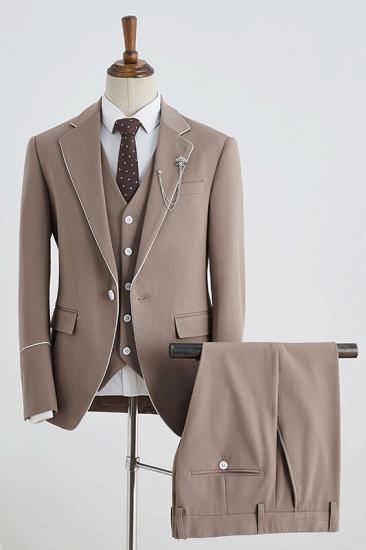 Alexander Trendy 3 Pieces Notched Lapel Slim Fit Tailored Business Suit_1