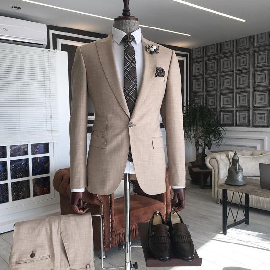 Penelope Stylish Pink Peaked Lapel Slim Fit One Button Men Suits For Proms_2