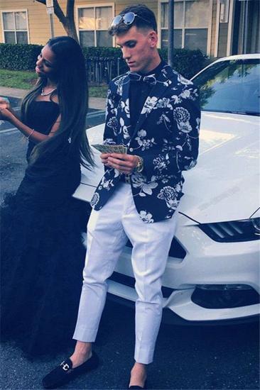 Jethro Newest Printed Two Piece Notch Lapel Prom Suit for Men