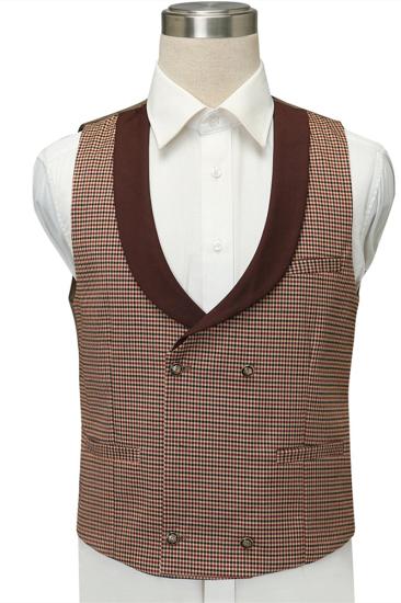 Gentle Burgundy Notched Lapel Fitted Men Suits for Prom_3