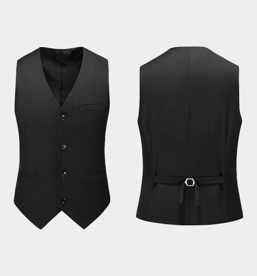 Wilder Modern Black Slim Three Pieces Formal Business Men Suits_3
