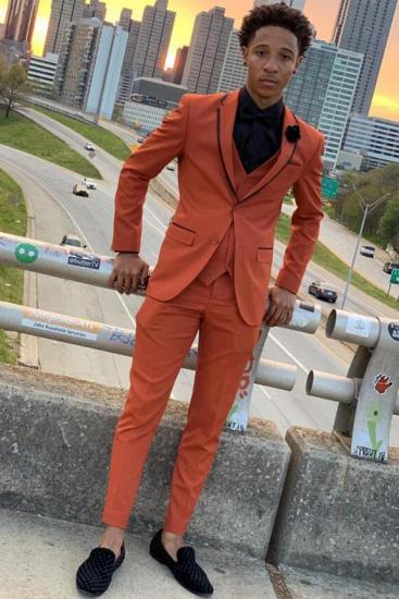 Lachlan Chic Orange Slim Fit Three-Piece Prom Party Men Suits_1