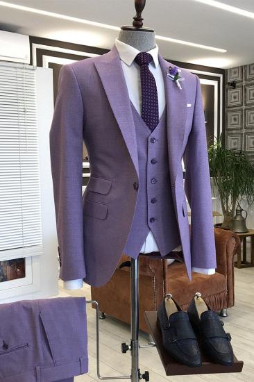 Popular 3-Pieces Tailored Slim Fit Prom Suits For Men_1