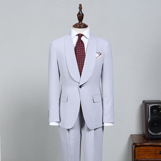 Edelweiss Trendy Blue 2 Pieces Bespoke Wedding Suit For Grooms_2
