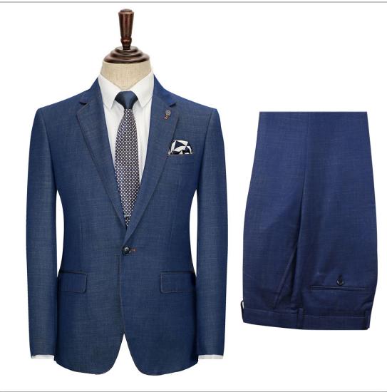 Theodora Simple Dark Blue One Button Notched Lapel Men Suits Online_3