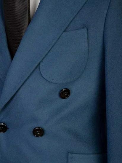 Dark Blue Men’s Wool Blend Coat_2