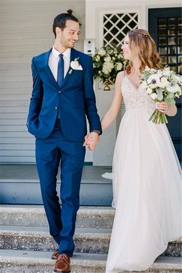 Magnus Elegant Royal Blue Notched Lapel Wedding Groom Men Suit_1